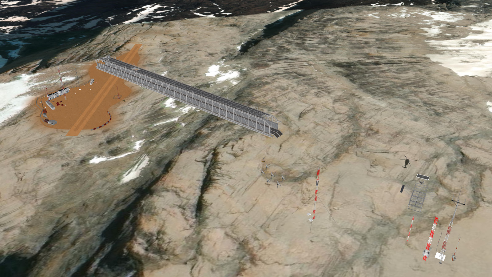 Mt Asgard Research Station (CAS9) in Microsoft Flight Simulator 2024