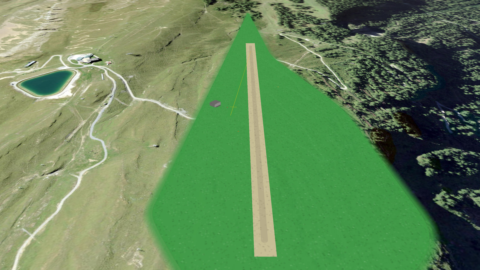 Alpine Alps airstrip (LSAA) in Microsoft Flight Simulator 2024