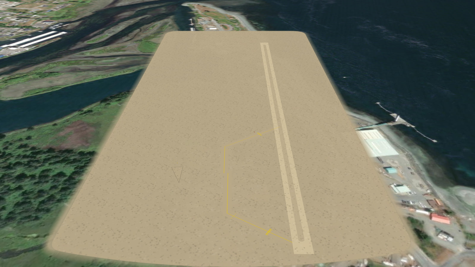 Spit tide airport (Z5462A) in Microsoft Flight Simulator 2024
