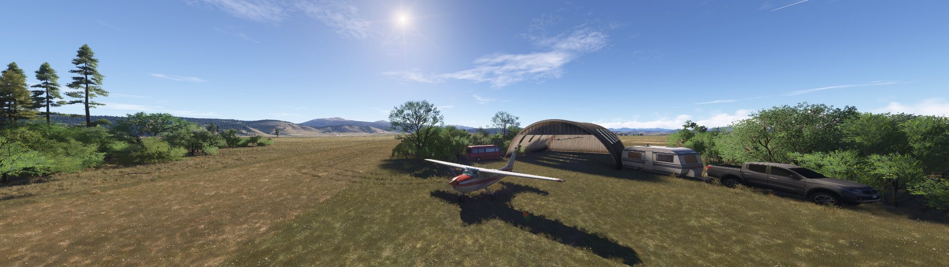 South Park Hills Airstrip (6V9) in Microsoft Flight Simulator 2024, near Park County, United States
